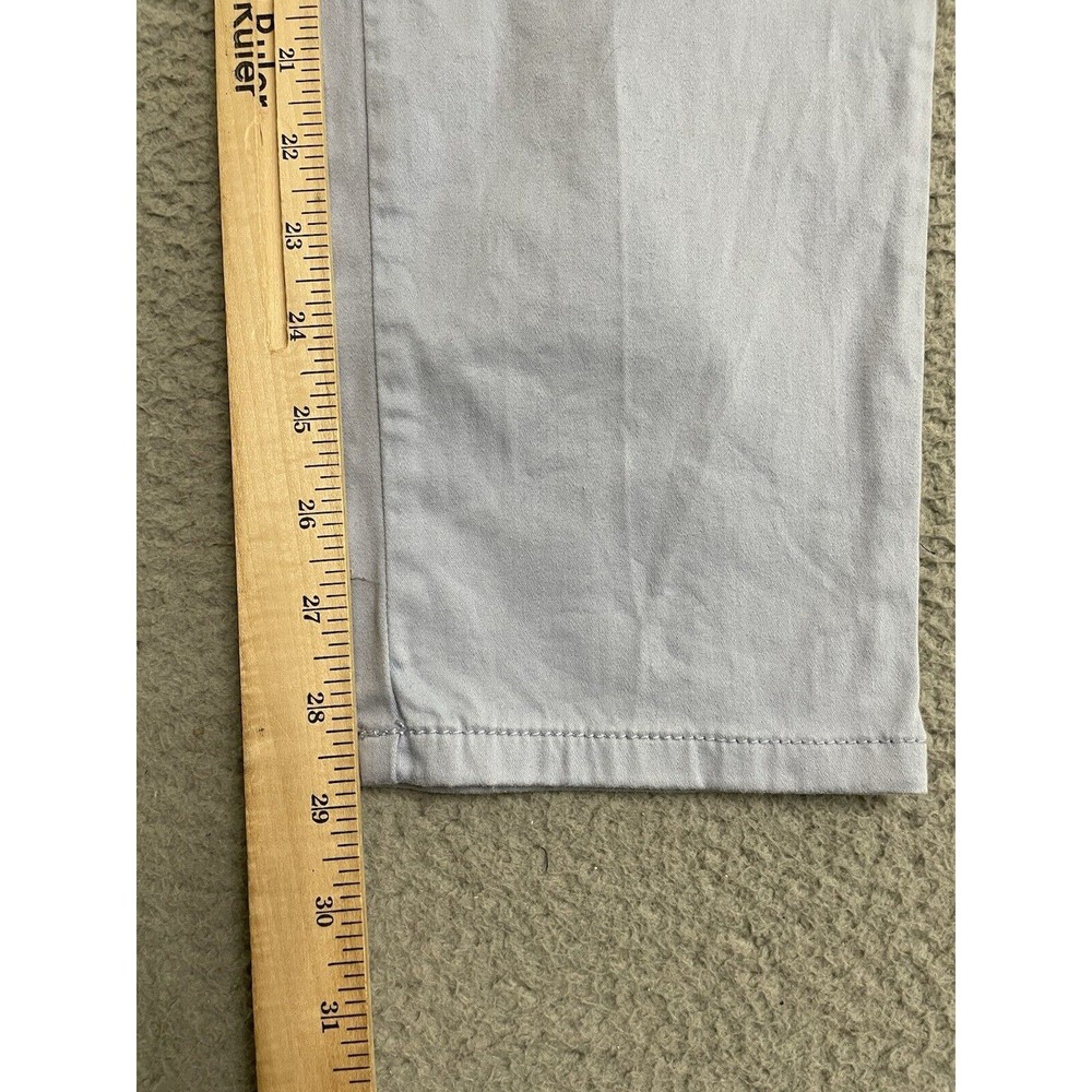 Chicos Stretch Pants Baby Blue Womens 12 (2) Straight Leg Mid Rise - Picture 6 of 7